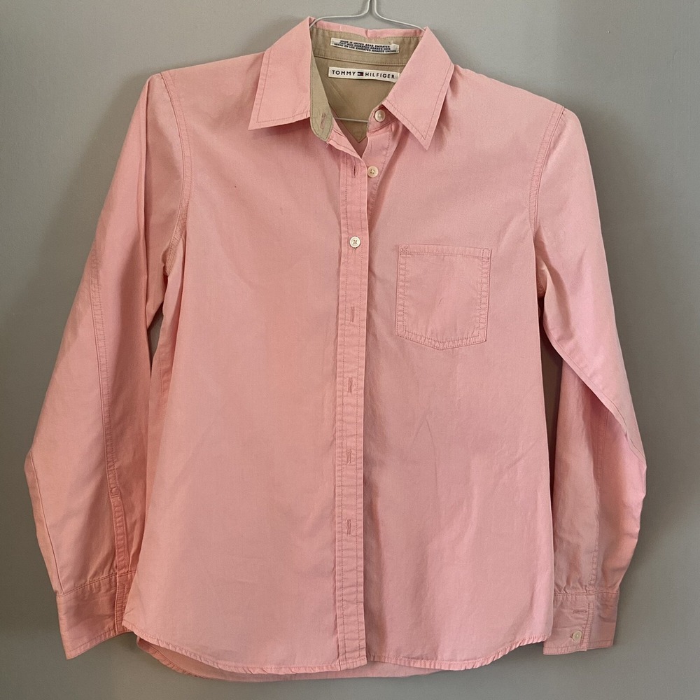 Tommy hilfiger pink Button up shirt size S